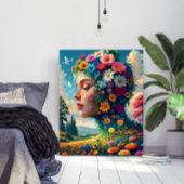 Floral Goddess Surreal Art Poster ポスター