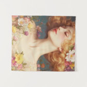 Floral Goddess Vintage Wall Tapestry タペストリー (正面(横))