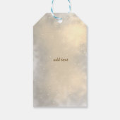 Floral Gold Frame Champagne Glass Wedding  ギフトタグ (裏面)