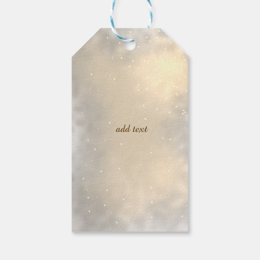 Floral Gold Frame Champagne Glass Wedding  ギフトタグ (裏面)