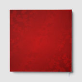 Floral Gold Red Christmas Wedding ゲストブック (裏面)