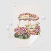 Floral Golf Cart Towel Gift ゴルフタオル (インサイチュ)