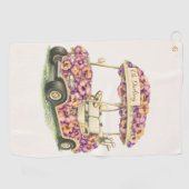 Floral Golf Cart Towel Gift ゴルフタオル (横)