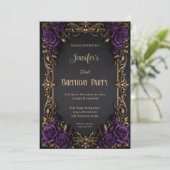Floral Gothic Birthday Invitation 招待状 (スタンド正面)