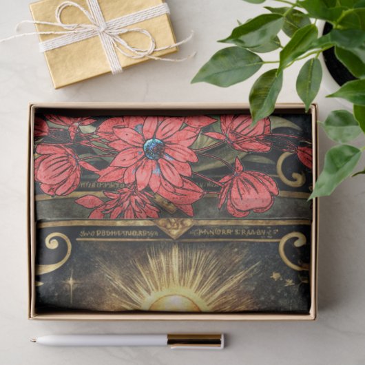 Floral Gothic Tarot Reader's Card Abstract Collage 薄葉紙 (ギフト)