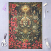 Floral Gothic Tarot Reader's Card Abstract Collage 薄葉紙 (クラフト)