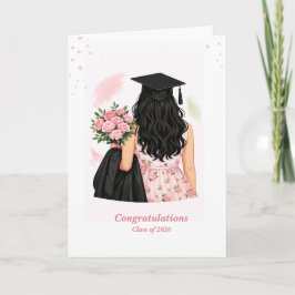 Floral Graduation Card – Congratulations Class of  カード