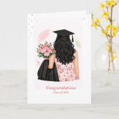 Floral Graduation Card – Congratulations Class of  カード (黄色い花)