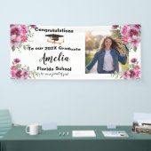 Floral Graduation Celebration Photo 横断幕 (トレードショー)