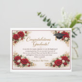 Floral Graduation Congratulations Card シーズンカード (スタンド正面)