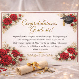 Floral Graduation Congratulations Card シーズンカード