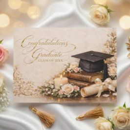 Floral Graduation Congratulations Card  シーズンカード