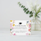 Floral Graduation Future Plans Invitation Insert エンクロージャーカード (スタンド正面)