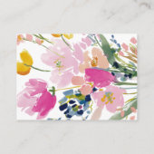 Floral Graduation Future Plans Invitation Insert エンクロージャーカード (裏面)