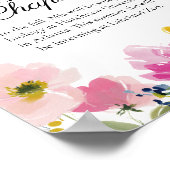 Floral Graduation Party Future Plans Sign ポスター (角)