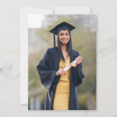 Floral Graduation Party Invitation Photo Back 招待状 (裏面)