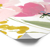 Floral Graduation Party Welcome Sign ポスター (角)