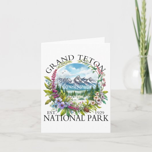 Floral Grand Teton National Park Hiking Camping Ou カード (正面)