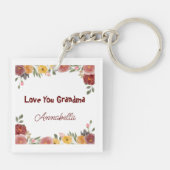 Floral Grandma Photo – Keepsake Gift キーホルダー (裏面)