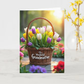 Floral Grandmother Message Card カード (黄色い花)