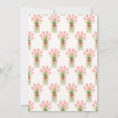 Floral Green Fresh Off The Market Bridal Shower  招待状 (裏面)