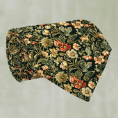 Floral Green William Morris Inspired Monogram ネクタイ