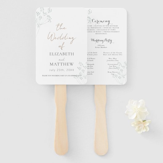 Floral Greenery Program ハンドファン (正面&裏面)