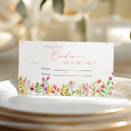 Floral Greenery Rustic How many Candies エンクロージャーカード