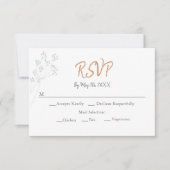 Floral Greenery Wedding 出欠カード (正面)