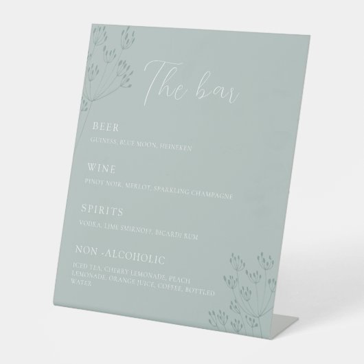 Floral Greenery Wedding 台座サイン (正面)