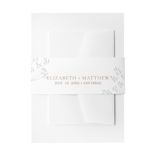 Floral Greenery Wedding 招待状ベリーバンド (正面例)