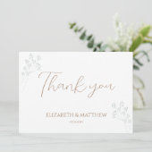 Floral Greenery Wedding Thank You Card サンキューカード (スタンド正面)