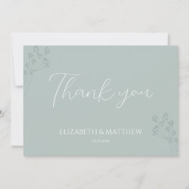 Floral Greenery Wedding Thank You Card サンキューカード