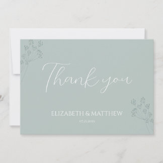 Floral Greenery Wedding Thank You Card サンキューカード