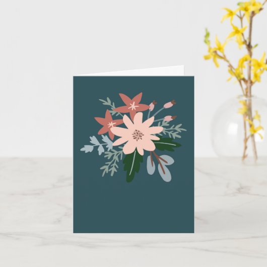 Floral greeting card カード (黄色い花)