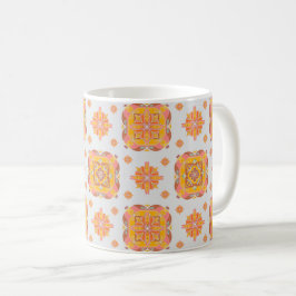Floral Grid Ceramic Mug コーヒーマグカップ