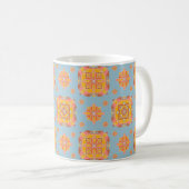 Floral Grid Ceramic Mug コーヒーマグカップ (正面右)