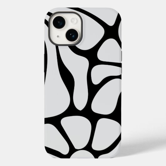 Floral Groovy Black and White Case-Mate iPhoneケース (裏面)