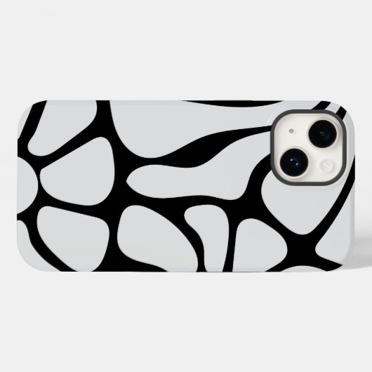 Floral Groovy Black and White Case-Mate iPhoneケース (裏面 (横))