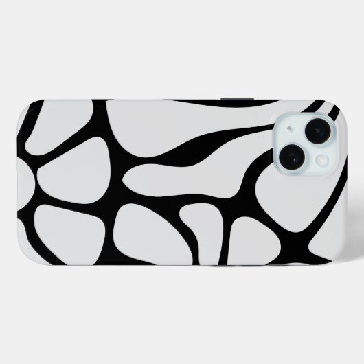 Floral Groovy Black and White Case-Mate iPhoneケース (裏面 (横))