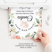 Floral Guess How Many Candies Game Sign ポスター