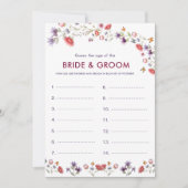 Floral Guess the Age Bridal Shower Game (正面)