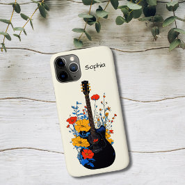 Floral Guitar Art iPhone 11 Proケース