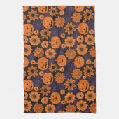 Floral Halloween キッチンタオル (縦)