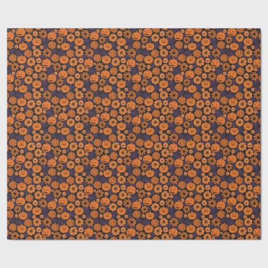 Floral Halloween ラッピングペーパー (シーム)