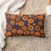 Floral Halloween ランバークッション (ブランケット)