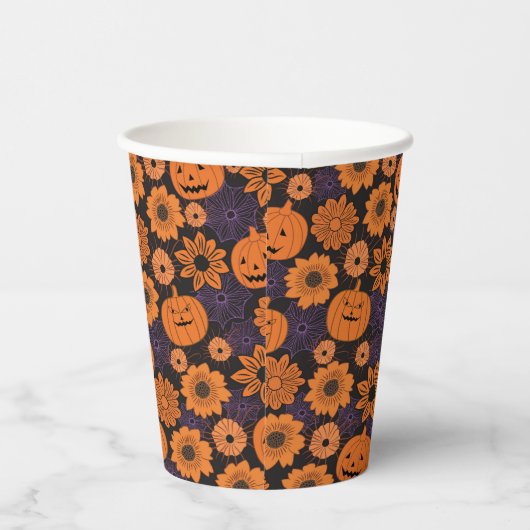 Floral Halloween 紙コップ (右)