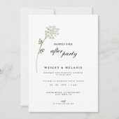 Floral Happily Ever After Party Wedding Reception 招待状 (正面)