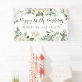 Floral Happy 80th Birthday 横断幕 (インサイチュ)