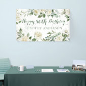 Floral Happy 80th Birthday 横断幕 (トレードショー)
